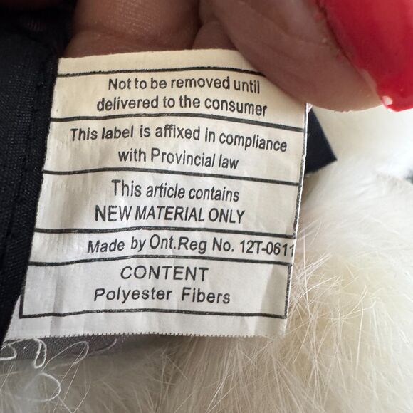 CrownCap Rabbit Fur Trapper Hat Ushanka White Winter Ski Snow Bunny Small S/P - Picture 5 of 7